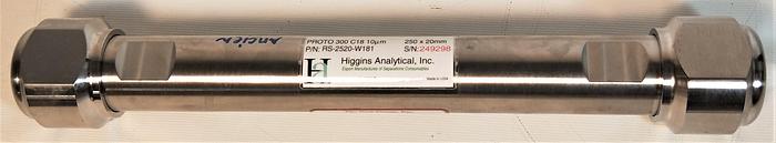 Used Higgins PROTO300 C18 HPLC Prep Column - 25 cm × 20 mm x 10µm