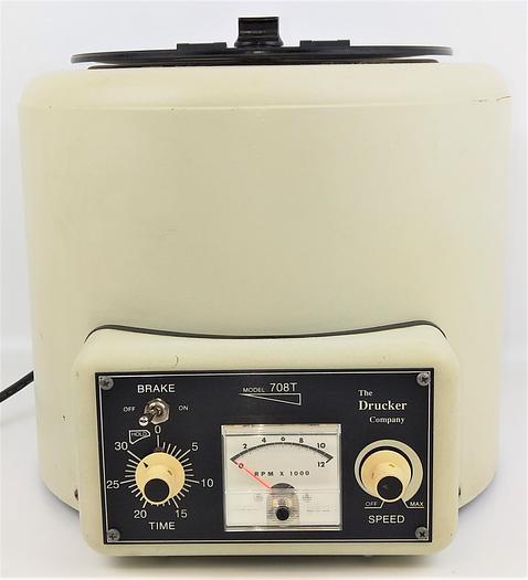 Used Drucker 708T High-Speed Centrifuge with TDC934 Rotor