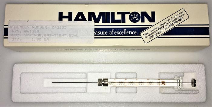 Used Hamilton 80265 Gastight #1702RN Injection Syringe - 25 µL