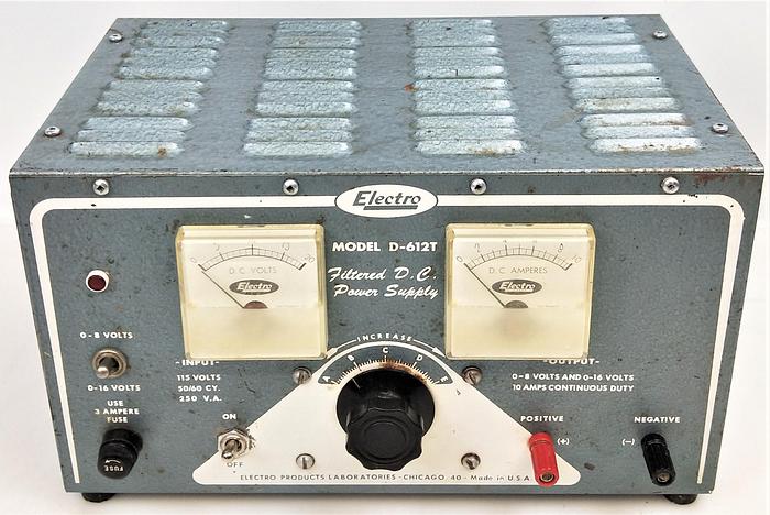 Used Electro D-612T Filtered DC Power Supply