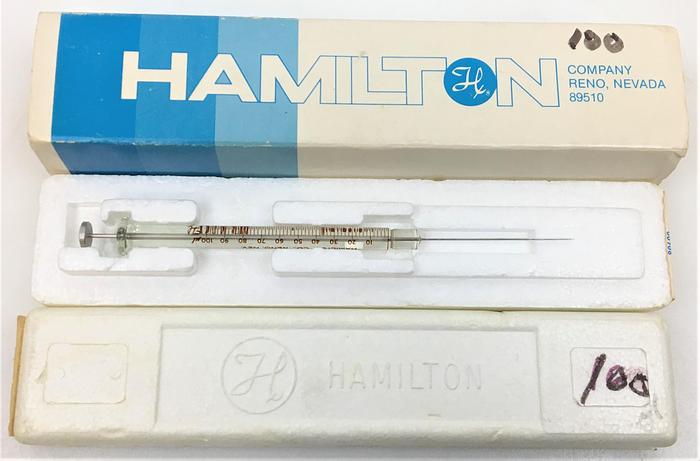 Used Hamilton 80600 Microliter #710N Injection Syringe - 100μL