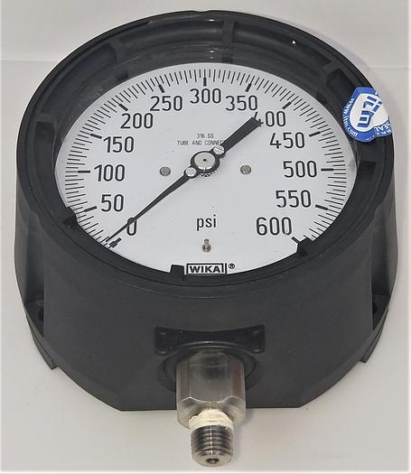 Used Wika XSEL 233.34 Calibrated Pressure Gauge - 0 to 600psi