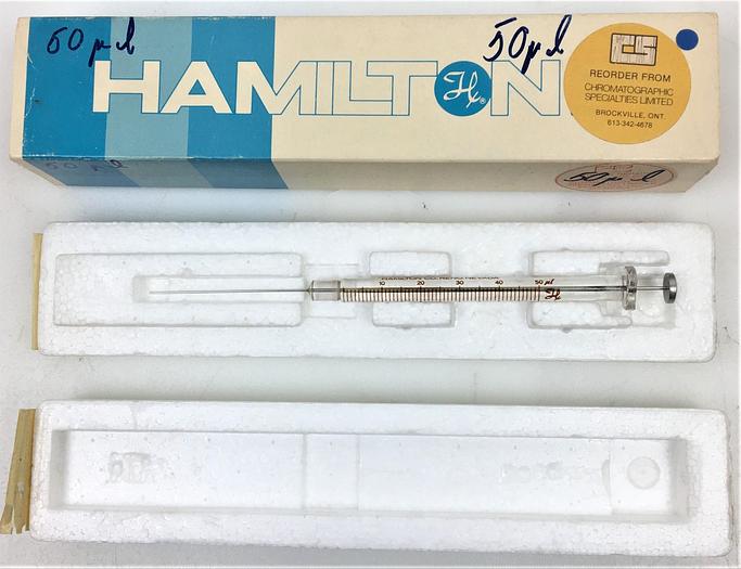 New Open Box Hamilton 80500 Microliter #701-N Injection Syringe -50μL