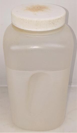 Used Nalgene 2122-0010 Large Wide Mouth Square Sample Bottle w/ Cap - 4000mL