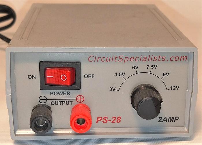 New Open Box (1500) Circuit Specialists PS-28 Multi-Output Power Supply (3-12V)