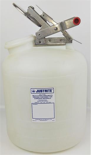 Used Justrite 12765 Self-Closing Wide Mouth Safety Container - 19L (5 Gallon)