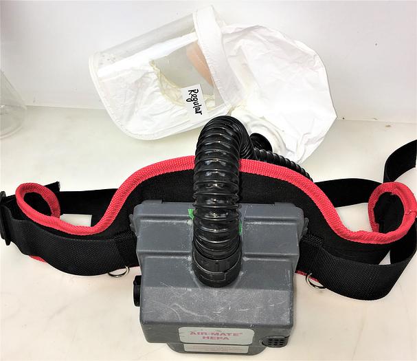 Used 3M Air-Mate HEPA Respirator (PAPR) Unit with Head Cover and Back Support