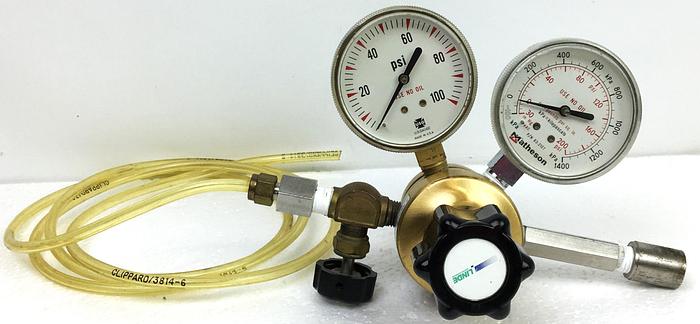 Used Linde Union Carbide Single Stage Regulator with Gauges