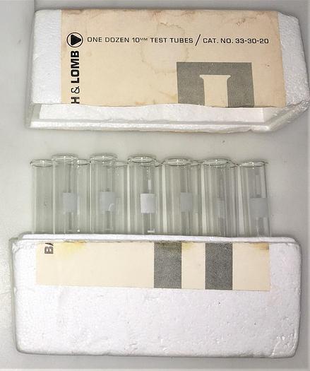 New Open Box Milton Roy (Bausch and Lomb) Cuvette Tubes - 10mm (Pack of 12)