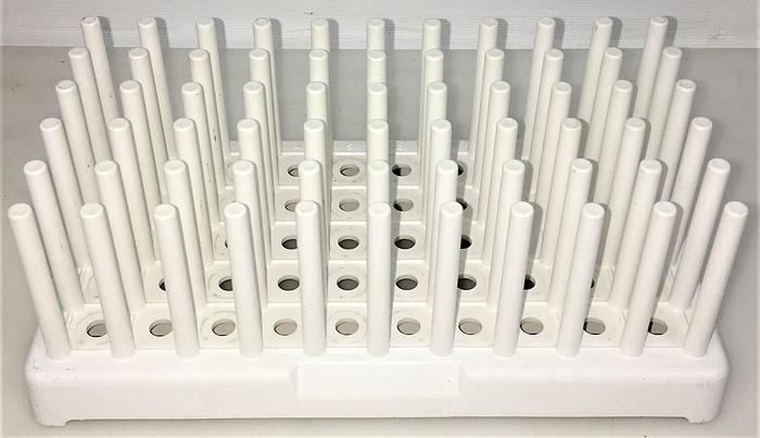 Used Polypropylene Tube Holder and Drying Rack - 50 x 14-17mm