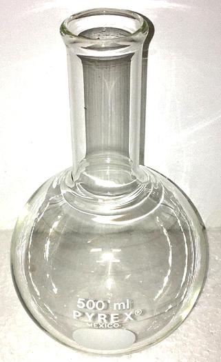 Used Corning PYREX 4060-500 Florence Flat-Bottom Flask - 500mL