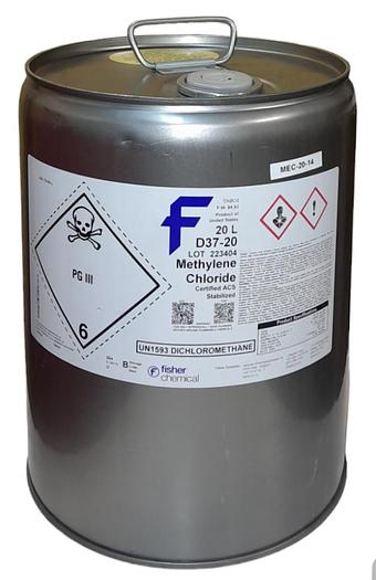 New Fisher Chemical D37-20 Methylene Chloride - ≥99.5 % (20L)