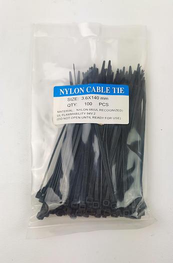 New Nylon Cable Tie 3.6 x 140mm, 100pcs