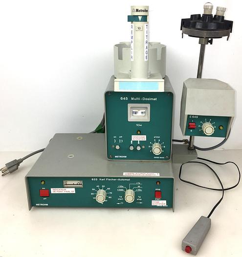 Used Metrohm 645 Multi-Dosimat/633 Automat Karl Fischer Titrator