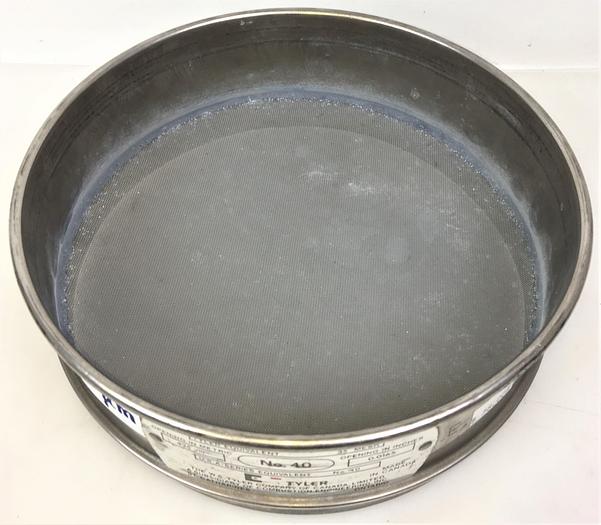 Used Tyler #40 Stainless Steel 8" Sieve (425μm)