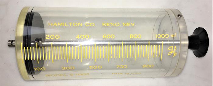 Used Hamilton S-1000 Super Syringe - 1000mL