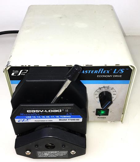 Used Cole-Parmer Masterflex L/S 07554-90 Peristaltic Pump with 77200-60 Easy-Load II Pump Head