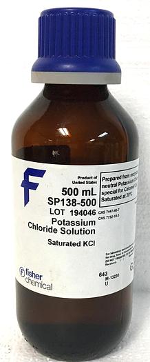 New Fisher Scientific SP138-500 Potassium Chloride Filling Solution