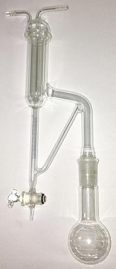 Used Corning PYREX 3405 Volatile Oil 100mL Distillation Apparatus for Oils Lighter Than Water