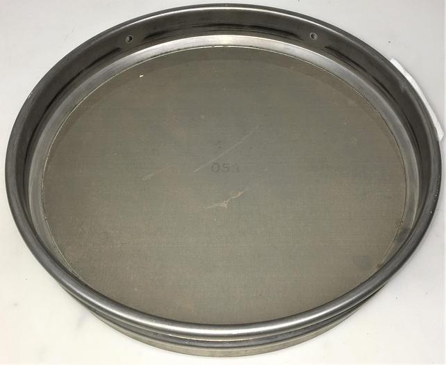 Used Retsch #270 8" Stainless Steel Sieve - Half-Height (53μm)