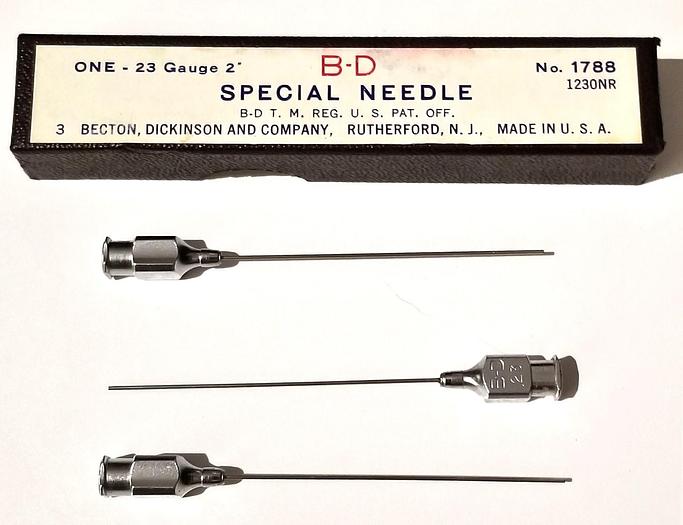 New Open Box B-D 1788 Injection Needles with Luer Lock - 23 Gauge (Pack of 3)