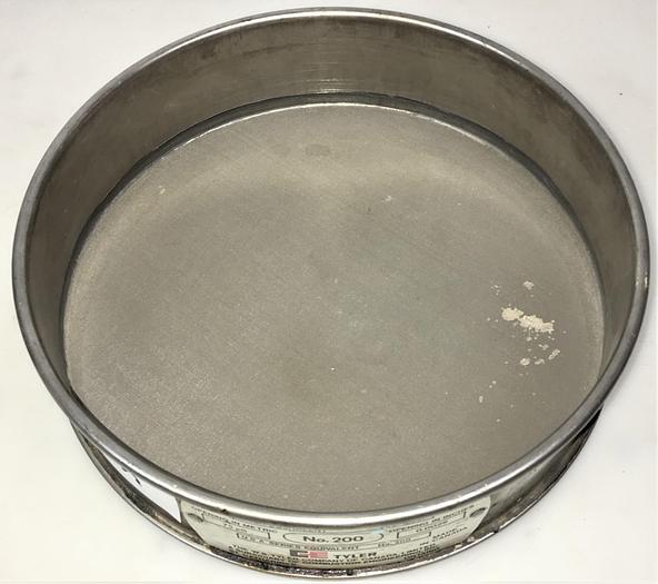 Used Tyler #200 Stainless Steel 8" Sieve (75μm)