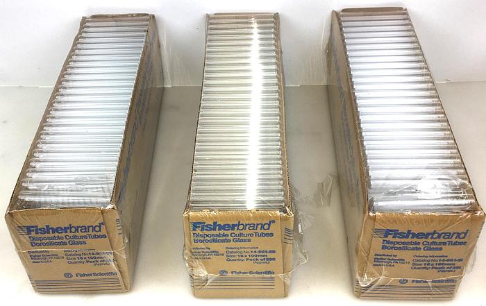 New Open Box Fisherbrand 14-961-29 Disposable Culture Tube - 16 x 100mm (Box of 250)