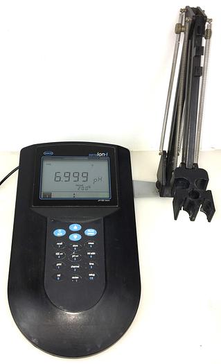 Used Hach SensION 4 (51775-60) Portable pH-ISE Meter with Electrode Support