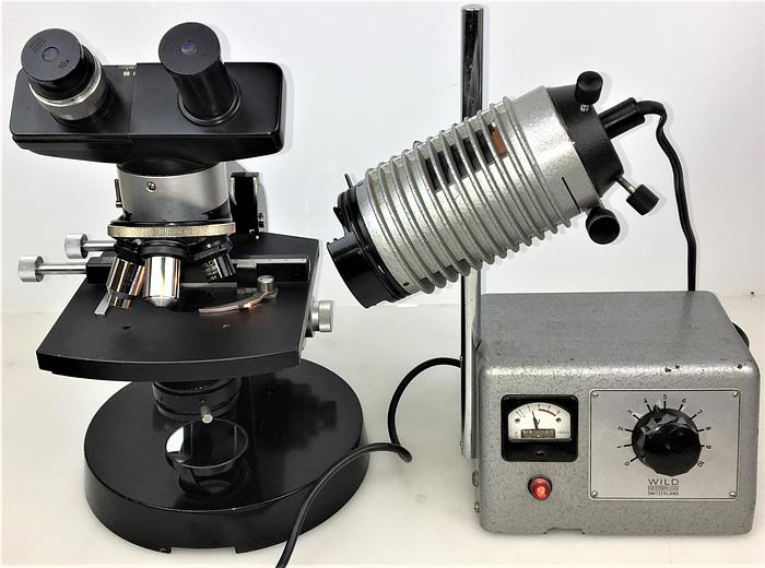 Used Wild M12 Binocular Microscope with Illuminator - 40X to 1000X