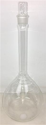 Used Kimble 28017-2000 KIMAX Volumetric Flask with Stopper, Class A - 2000mL