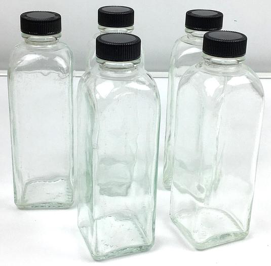 Used e 14950 KIMAX Square Glass 200mL Milk Dilution Bottle with Cap