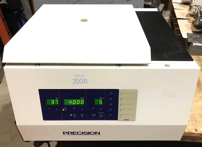 Used Precision Durafuge 200R Refrigerated Centrifuge with Rotor and Accessories - 4 x 190mL