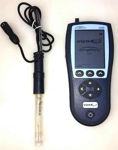 Used VWR SympHony H10P Portable pH Meter with Electrode