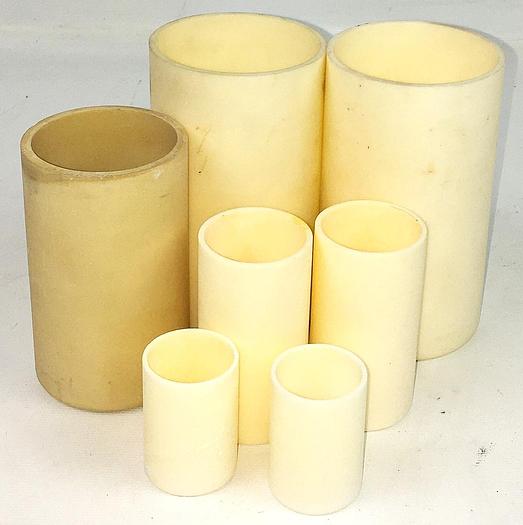 Used Alumina Ceramic Cylindrical Crucible Set - Assorted Volumes