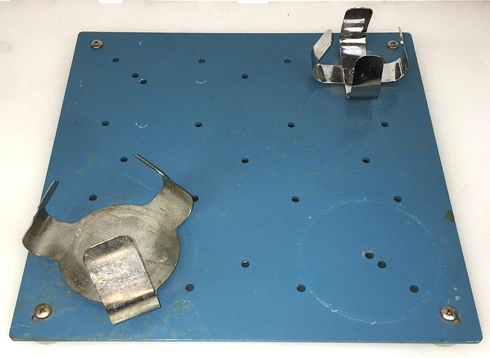 Used Flask Holder Platform Attachment for Shaker with 125mL and 500mL Flask Clamp - 10" x 10"