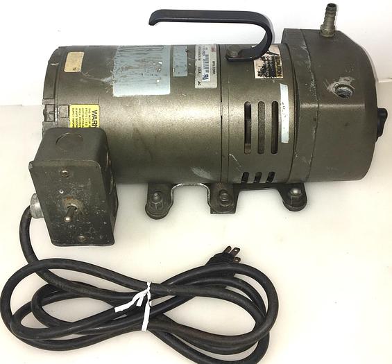 Used Gast 0523-101Q-G582DX Oil-Free Rotary Vacuum Pump - 5cfm