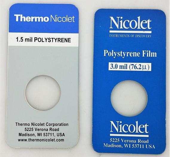 New Open Box Nicolet Polystryrene Film Set for FTIR (38.1μ and 76.2μ)