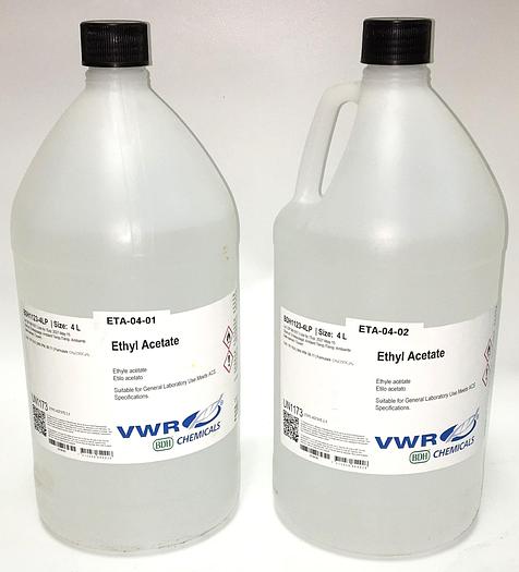 New VWR BDH1123-4LP Ethyl Acetate - ≥99.5% ACS (4L)