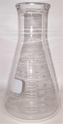 Used Corning PYREX 5100/Kimble KIMAX 26650 Wide-Mouth Titration Flask - 2000mL