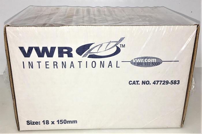 New VWR 47729-583 Culture Tubes - 18 x 150mm (Pack of 125)