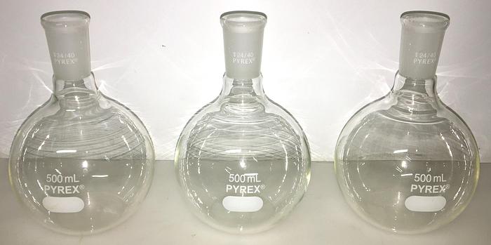 Used Corning 4100-500 or PYREX Vista 70100-500 Flat-Bottom Flask - 500mL