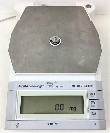 Used Mettler Toledo AG204DR Delta-Range Balance -  61g x 0.01mg / 210g x 0.1mg