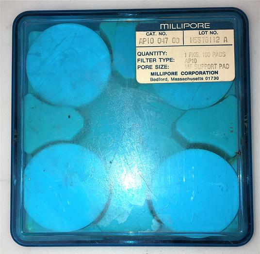 New Open Box Millipore AP10-04700 Cellulose Support Pads - 47mm (Pack of 100)