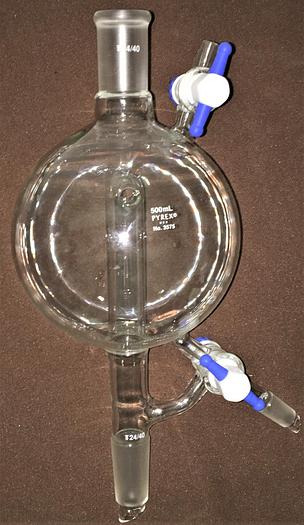 Used Corning PYREX 3575-500 Solvent Still Head Distilling Apparatus - 500mL