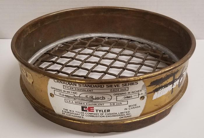 Used Tyler 5/8" Brass 8" Sieve