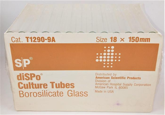 New Open Box (1500) S/P (Baxter) T1290-9A diSPo Culture Tubes - 18 x 150mm - 27mL (Box of 50)