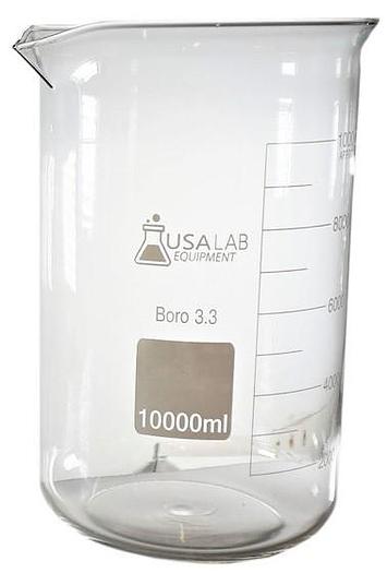 New USA Lab 10L Low Form Beaker