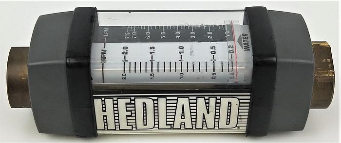 Used Hedland H605B-002 1/2" Brass Variable Area Water Flow Meter