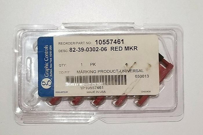 New open box Graphic Controls 82-39-0302 Red Pens (Pack of 5)