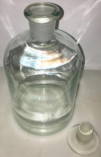 Used Wheaton 216020 Wide-Mouth Reagent Bottle with Glass Stopper - 1L